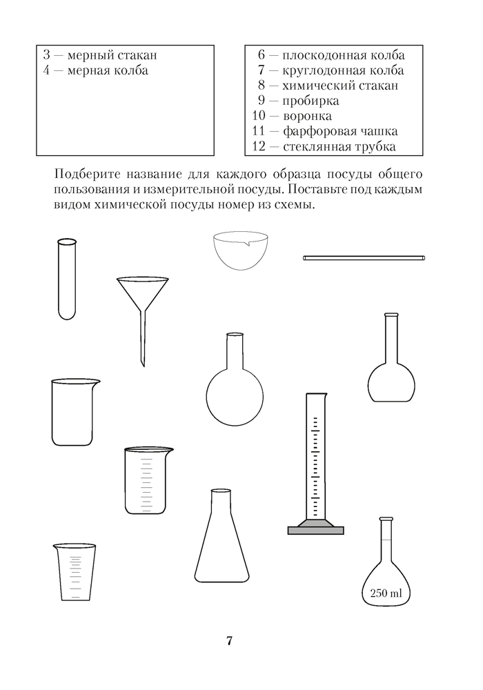Тетрадь для практических работ по химии для 7 класса