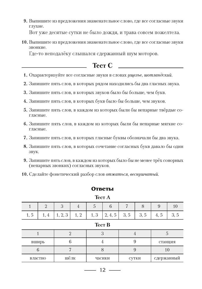 Русский язык. Пособие для подготовки к централизованному экзамену, централизованному тестированию